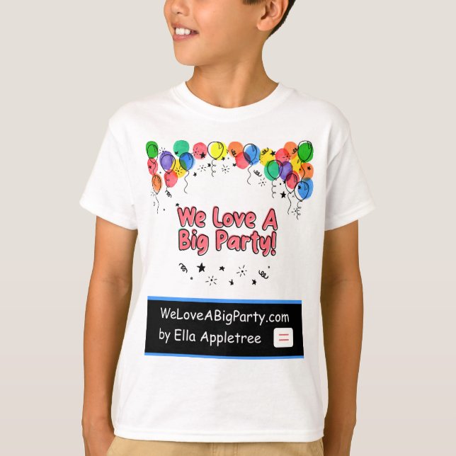 Camiseta fiesta para niños y todas las edades (Anverso)