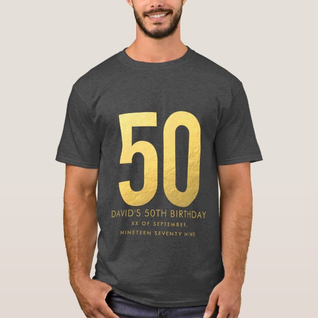 Camiseta Fiesta personalizada del 50 aniversario Boda de Or (Anverso)