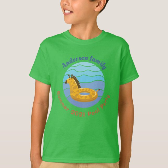 Camiseta Fiesta personalizado de la piscina (Anverso)