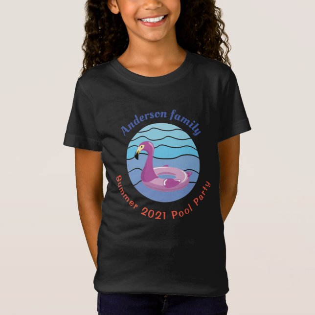 Camiseta Fiesta personalizado de la piscina (Anverso)