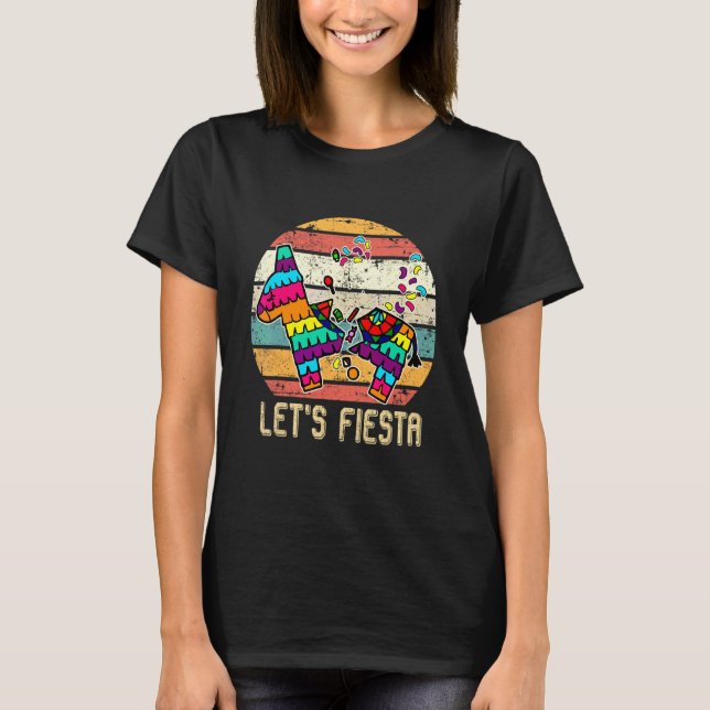 Camiseta Fiesta Pinata Feliz Cinco De Mayo Par (Anverso)