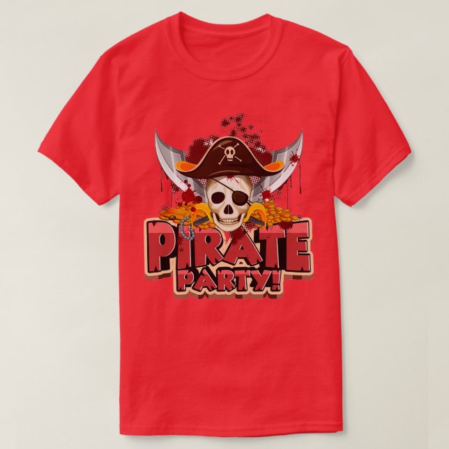 Camiseta fiesta pirata (Diseño del anverso)