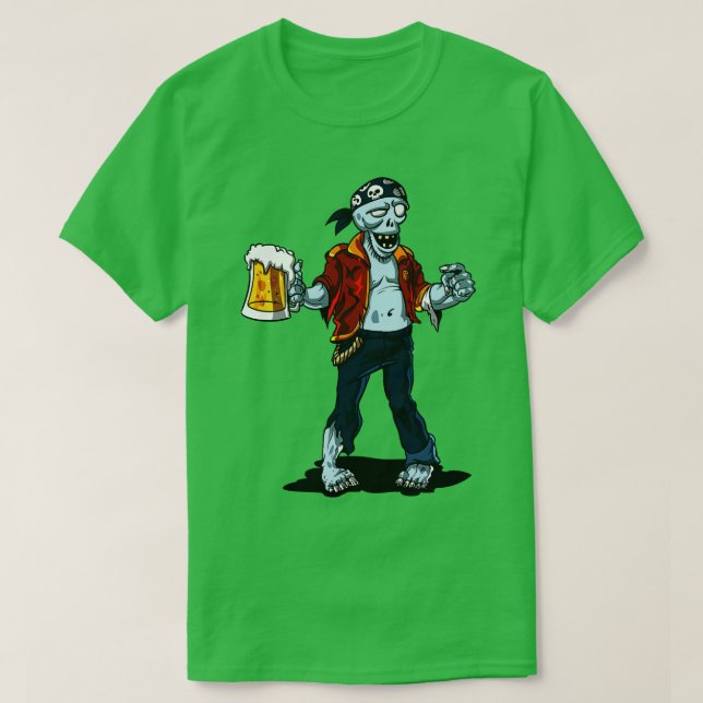Camiseta Fiesta pirata zombie (Diseño del anverso)