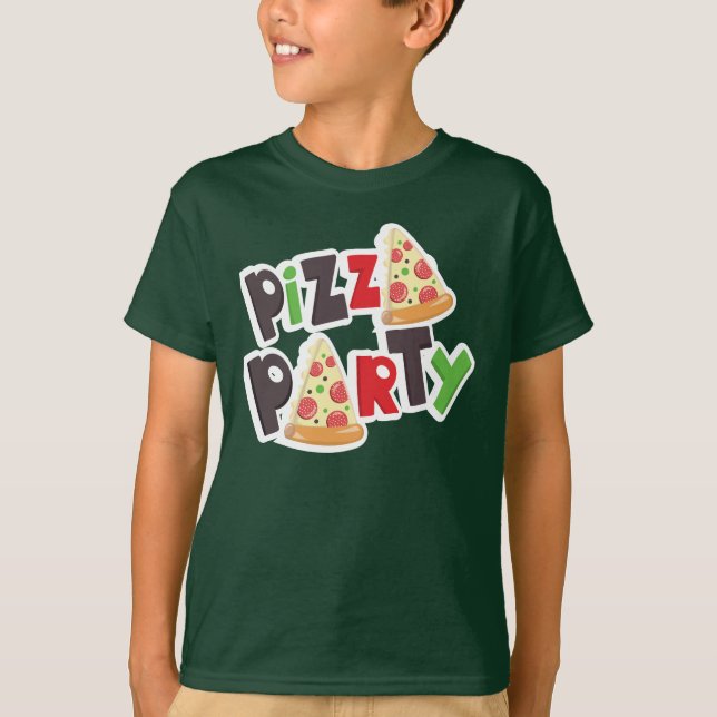 Camiseta Fiesta Pizza Hanes Basic ComfortSoft® T-Shirt (Anverso)
