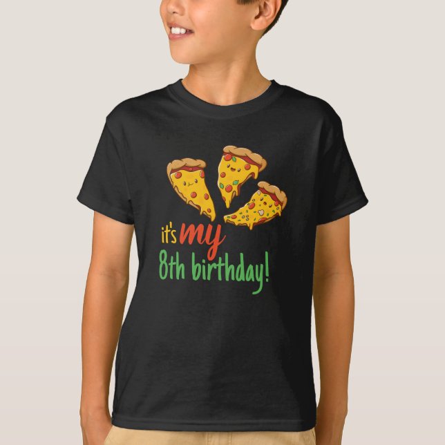 Camiseta Fiesta Pizza, invitado de honor de cumpleaños (Anverso)