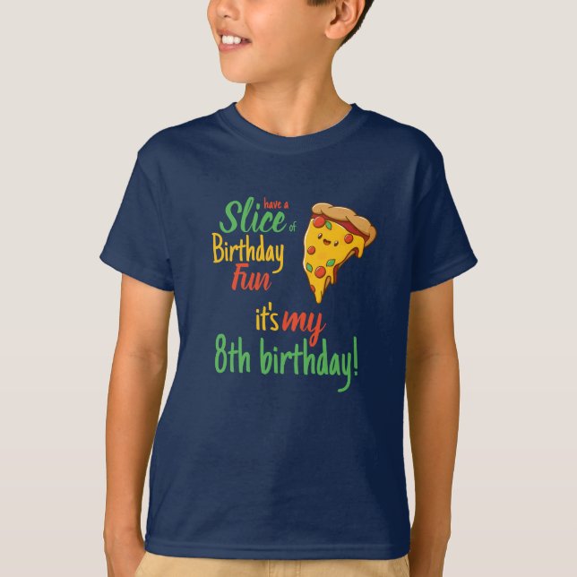 Camiseta Fiesta Pizza, invitado de honor de cumpleaños (Anverso)
