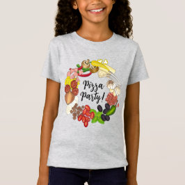 Camiseta Fiesta Pizza Toppings Pie de comida italiana Pizze