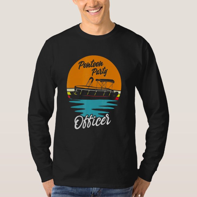 Camiseta Fiesta Pontoon en Bote Fiesta Retro Sunset B (Anverso)