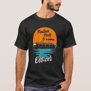 Camiseta Fiesta Pontoon en Bote Fiesta Retro Sunset B