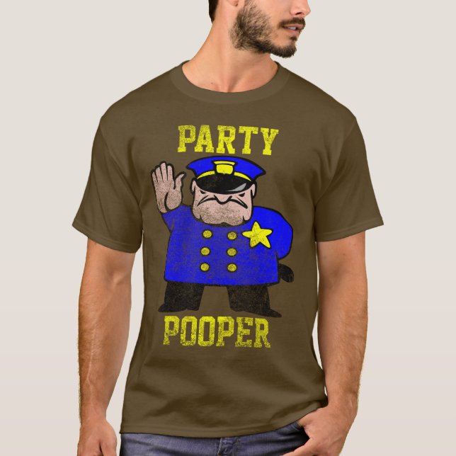 Camiseta Fiesta Pooper, vintage (Anverso)
