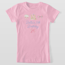 Camiseta Fiesta Preppy Watercolor Beach