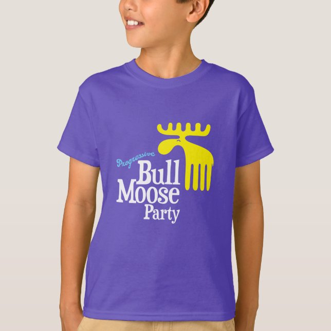 Camiseta Fiesta Progresista de alce de toro - Diseño juguet (Anverso)