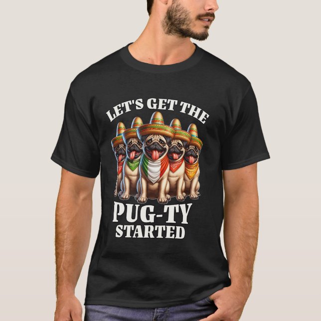 Camiseta Fiesta Pug Cinco Pug De Mayo (Anverso)