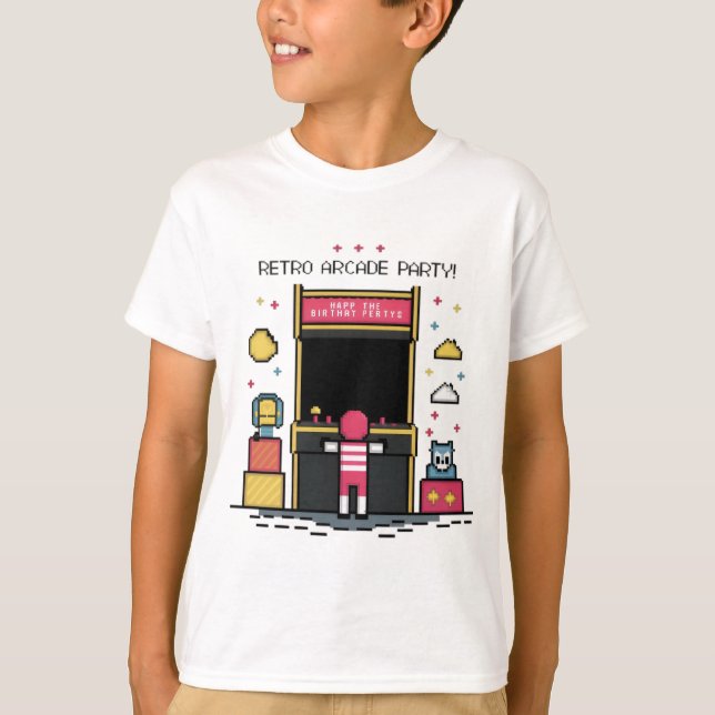 Camiseta Fiesta Retro Arcade (Anverso)