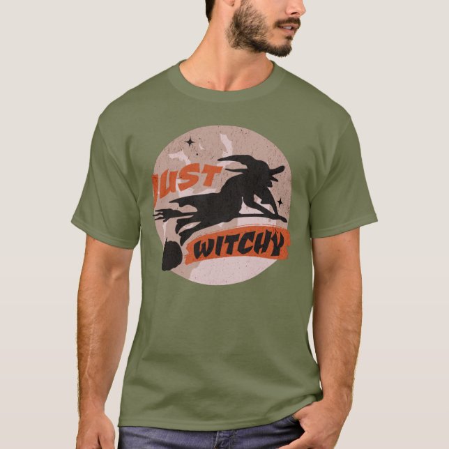 Camiseta Fiesta Retro de Brujas de Halloween (Anverso)