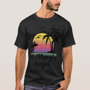 Camiseta Fiesta Retro De La Costa De Georgia De Santa María