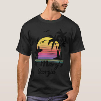 Camiseta Fiesta Retro De La Costa De Georgia De Santa María