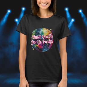 Camiseta Fiesta Retro de los 70 Bola de Discoteca Brillo Bo