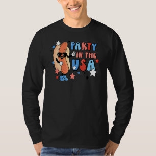 Camiseta Fiesta Retro En El Pañuelo Caliente De Estados Uni