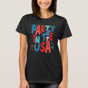 Camiseta Fiesta Retro En Estados Unidos Patriótico Cuarto O