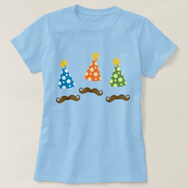 Camiseta Fiesta Retro Mustache (Diseño del anverso)