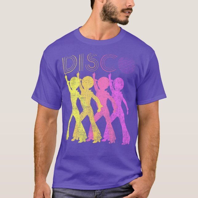 Camiseta Fiesta retro vintage de disco 70 (Anverso)