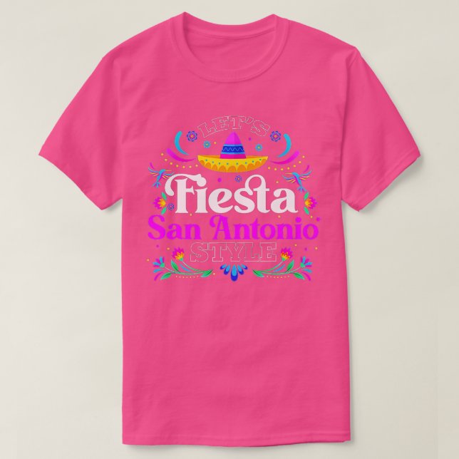 Camiseta Fiesta San Antonio Fiesta Feliz Cinco (Diseño del anverso)