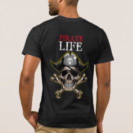 Camiseta Fiesta sobre el tema del pirata Adulto Skull LIFE