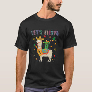 Camiseta Fiesta Sombrero Llamas Cactus Cinco Mexicanos