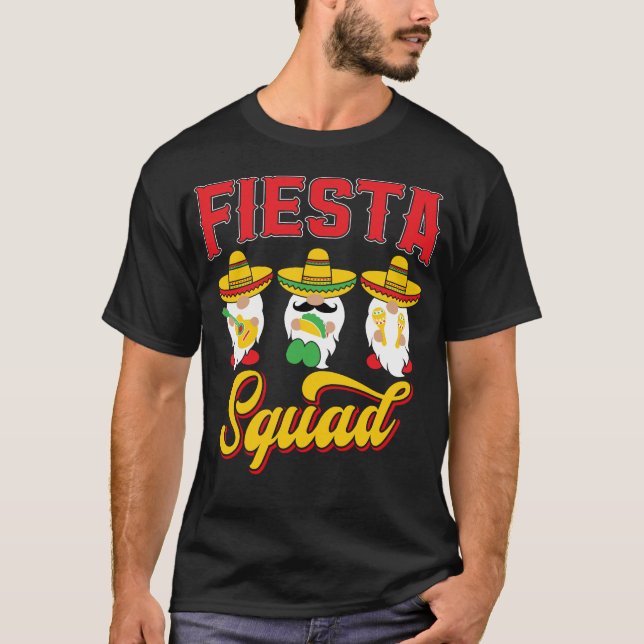 Camiseta Fiesta Squad Cinco De Mayo Funny Mexicano (Anverso)