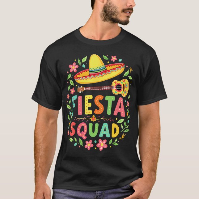 Camiseta Fiesta Squad Matching Cinco De Mayo Mexicano (Anverso)