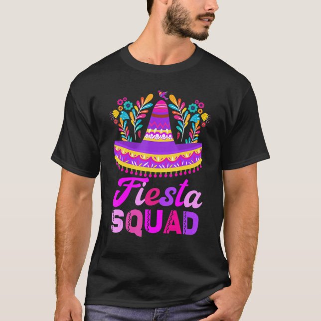 Camiseta Fiesta Squad San Antonio Cinco De Mayo  Mexican Pa (Anverso)