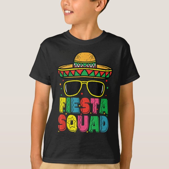 Camiseta Fiesta Squad Sombrero Cinco De Mayo Fiesta Mexican (Anverso)