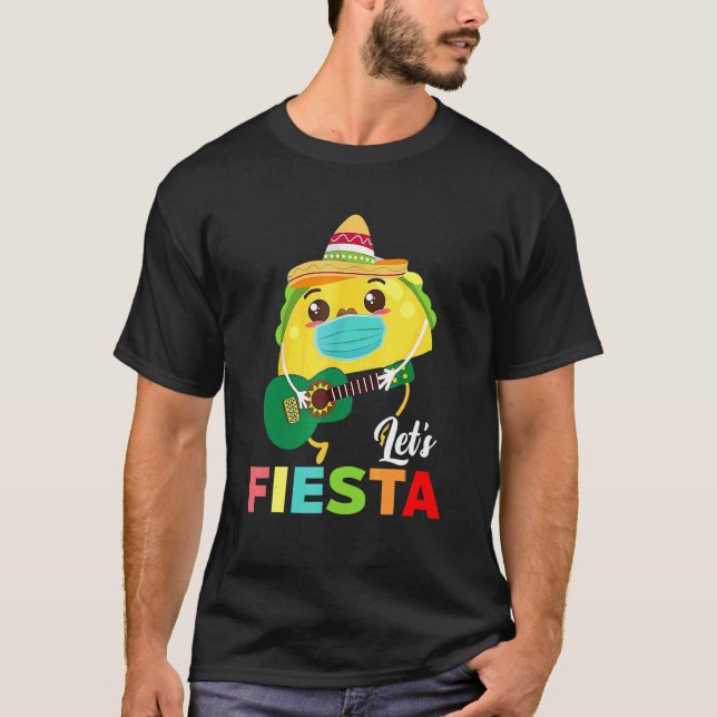 Camiseta Fiesta Taco con máscara Guitarra Cine Mexicano (Anverso)