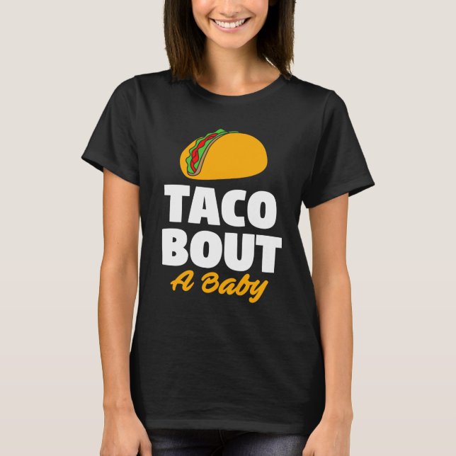 Camiseta Fiesta Taco sobre Baby Shower revela género (Anverso)