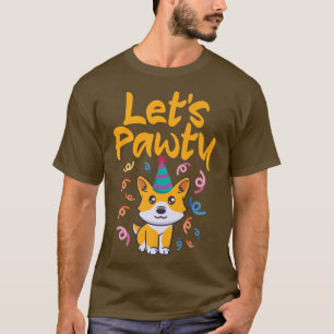 Camiseta Fiesta temática Corgi Perro Lover Tee deja a pater