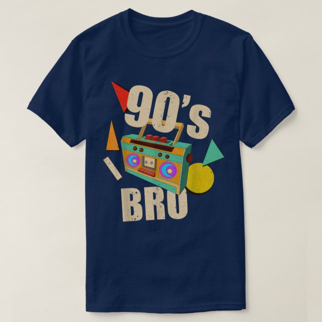 Camiseta Fiesta temática de 90's Bro Funny 90 (Diseño del anverso)