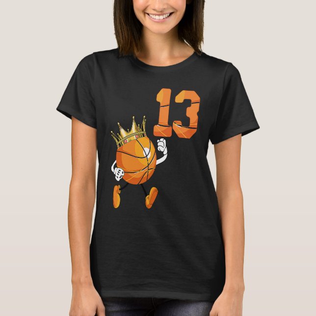 Camiseta Fiesta temática de baloncesto de 13 años (Anverso)