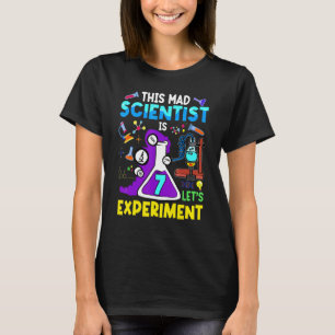 Camiseta Fiesta temática de ciencia de 7 años Séptimo cumpl