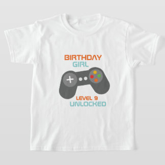 Camiseta Fiesta temática de juegos de video Chica de cumple