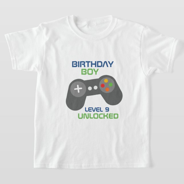 Camiseta Fiesta temática de los juegos de video Birthday Bo (Distribución)