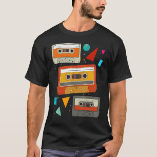 Camiseta Fiesta temática de los ochenta Retro Cassettes mús