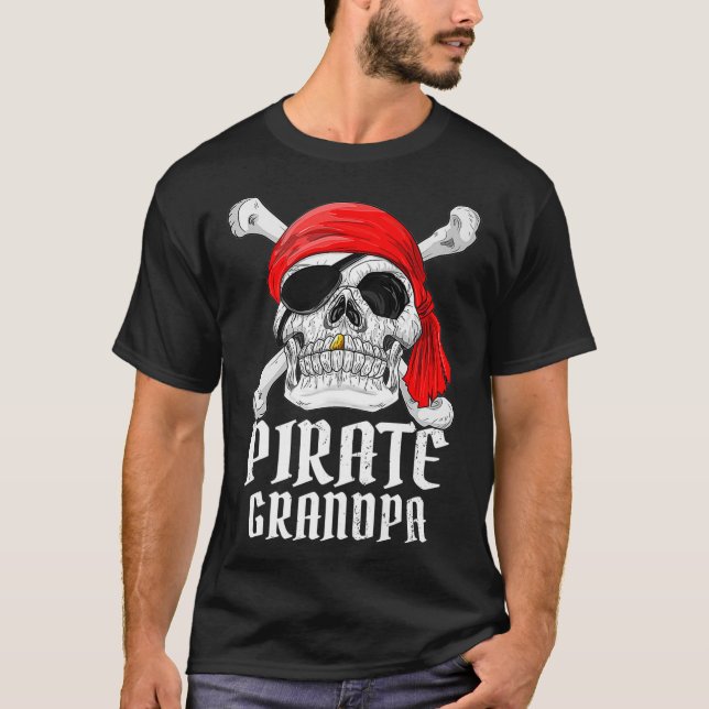 Camiseta Fiesta temática del abuelo de la disfraz pirata Ha (Anverso)