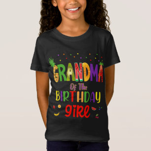 Camiseta Fiesta temática tropical de cumpleaños de fruta qu