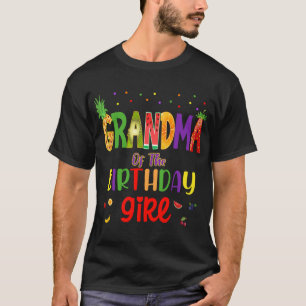 Camiseta Fiesta temática tropical de cumpleaños de fruta qu