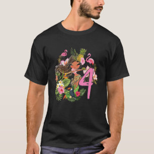 Camiseta Fiesta Tiki Cumpleaños 4 Años Verano Hula Luau Haw