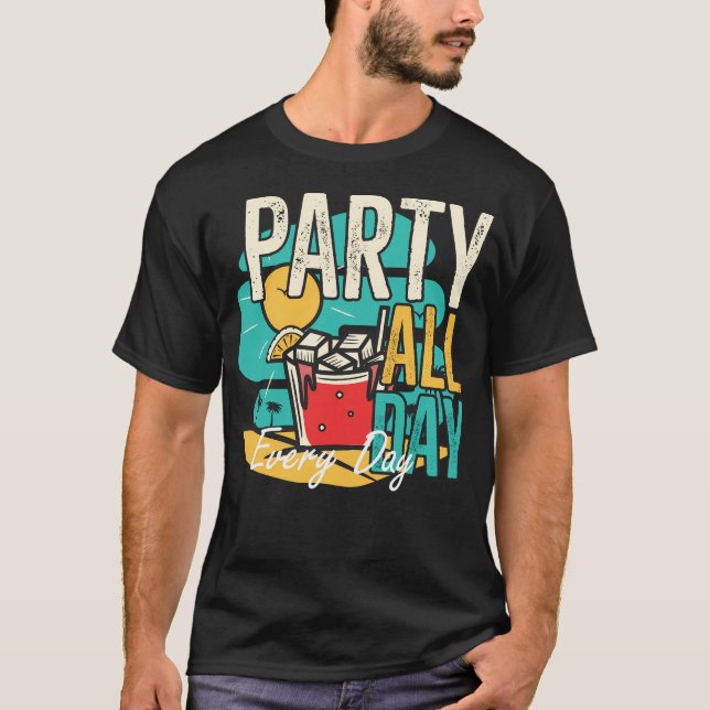 Camiseta Fiesta todo el día todos (Anverso)