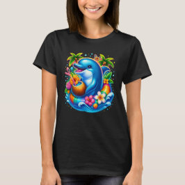 Camiseta Fiesta Tropical Splash - Dolphin Paradise Tee
