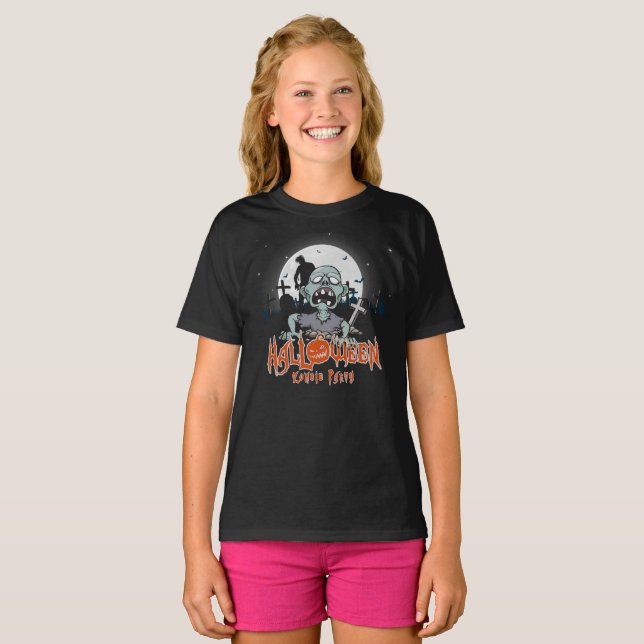 Camiseta Fiesta Zombie de Halloween | Niños (Anverso completo)
