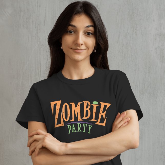 Camiseta Fiesta Zombie Pequeño Monstruo (Zombie vibes with a side of sass. Shop now on Zazzle.)